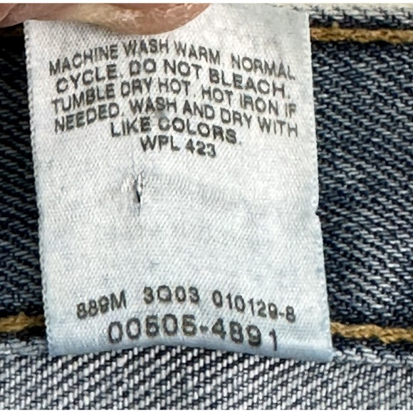 EUC LEVI'S 505 Blue Jeans Men 36x30 Light Wash Cotton Denim Zip Fly Straight Y2K - Picture 9 of 11